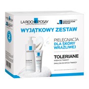 Zestaw Toleriane, La Roche-Posay, łagodna emulsja oczyszczająca, 400 ml + prebiotyczny krem nawilżający, 40 ml