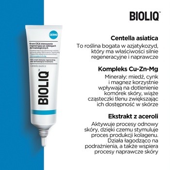 Bioliq, krem Cica intensywnie regenerujący po zabiegach dermatologicznych, 30 ml