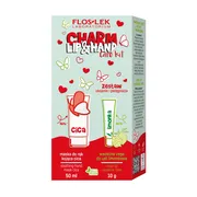Zestaw Flos-Lek LIP & HAND CARE, wazelina vege do ust limonka, 10 g + kojąca maska do rąk cica, 50 ml