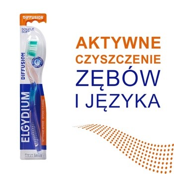 Elgydium Diffusion, szczoteczka do zębów, miękka, 1 szt.