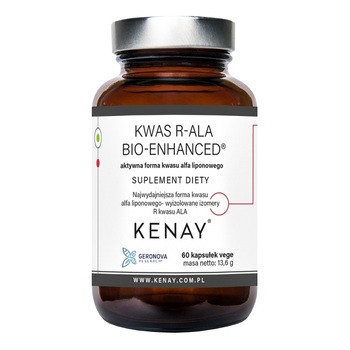KENAY Kwas R-ALA Bio-Enhanced aktywna forma kwasu liponowego, kapsułki, 60 szt.