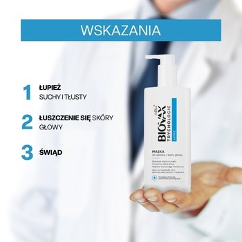 Biovax Trychologic Łupież, maska do włosów i skóry głowy, 200 ml
