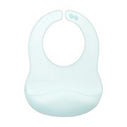 BabyOno, silikonowy śliniak ultracienki, turkusowy, 1 szt.