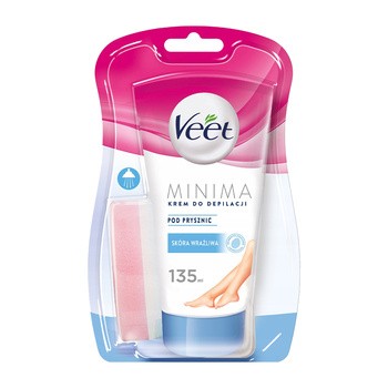 Veet Silky Fresh, krem do depilacji pod prysznic, skóra wrażliwa, 135 ml