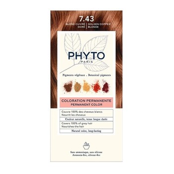 Phyto Color, farba do włosów, 7.43 miedziany złoty, 1 opakowanie