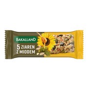 Bakalland Ba!, 5 ziaren z miodem, baton zbożowy, 40 g