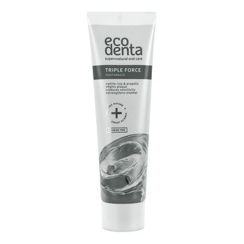 Ecodenta, biała pasta do zębów z białą glinką i propolisem, bez fluoru, 100 ml