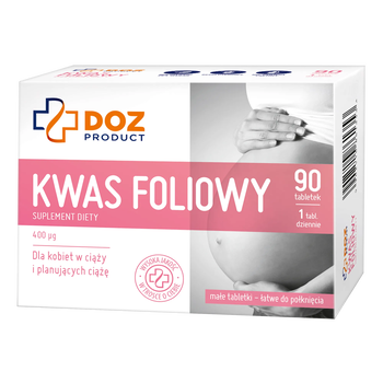 DOZ PRODUCT Kwas foliowy, tabletki, 90 szt.