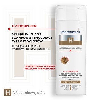 Pharmaceris H Stimupurin, specjalistyczny szampon stymulujący wzrost włosów, 250 ml