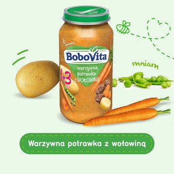 BoboVita, warzywna potrawka z wołowiną, 12 m+, 250 g