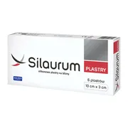 Silaurum, plastry silikonowe na blizny, 10 cm x 3 cm, 6 szt.