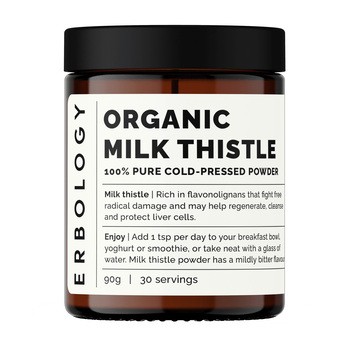 Erbology Organic Raw Milk Thistle Powder, proszek, 120 g