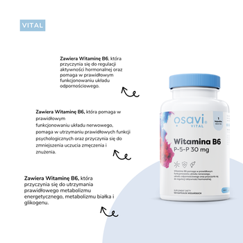 Osavi Witamina B6 P-5-P 30 mg, kapsułki twarde, 120 szt.
