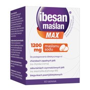 Ibesan maślan MAX, maślan sodu 1200 mg, 60 szt.