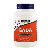 Now Foods GABA 500 mg z witaminą B6, kapsułki, 200 szt.