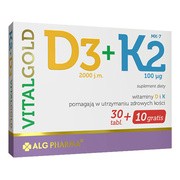 Alg Pharma D3+K2 VitalGold, tabletki, 40 szt.