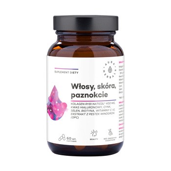 Aura Herbals Kolagen Rybi NatiCol - Włosy, Skóra, Paznokcie, kapsułki, 60 szt.