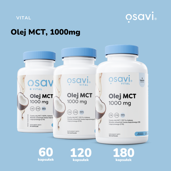 Osavi Olej MCT 1000 mg, kapsułki miękkie, 120 szt.