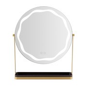 Beautifly Round LED Vanity Mirris, podświetlane lusterko do makijażu z regulacją światła LED, 1 szt.