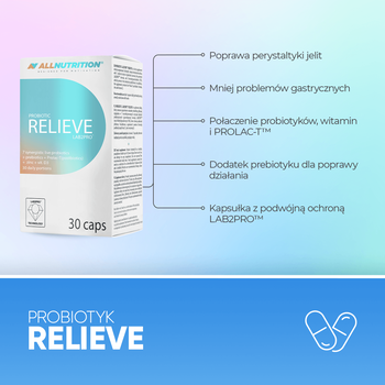 Allnutrition, Probiotic Relieve LAB2PRO, kapsułki, 30 szt.