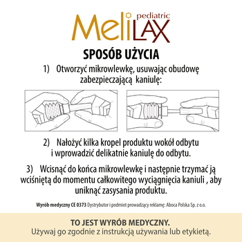 Melilax Pediatric, mikrowlewka doodbytnicza, 6 wlewek