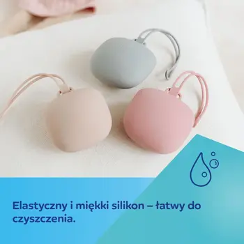 Canpol babies, silikonowe etui na smoczki, szare, 1 szt.