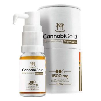 CannabiGold Premium 1500 mg, krople, 12 ml