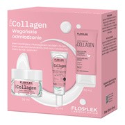 Flos-lek fitoCollagen Pro Age, zestaw roślinne odmładzanie, krem nawilżający z fitokolagenem na dzień i na noc, 50 ml + krem przeciwzmarszczkowy pod oczy i okolice ust, 30 ml + Active hand care krem do rąk i paznokci, 50 ml