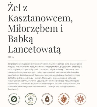 Gorvita, żel z kasztanowcem, miłorzębem i babką lancetowatą, 200 ml
