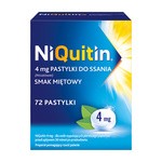 Niquitin, 4 mg, pastylki do ssania, smak miętowy, 72 szt.