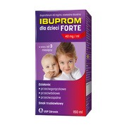 Ibuprom dla Dzieci Forte, 200 mg/5 ml, zawiesina doustna, 150 ml