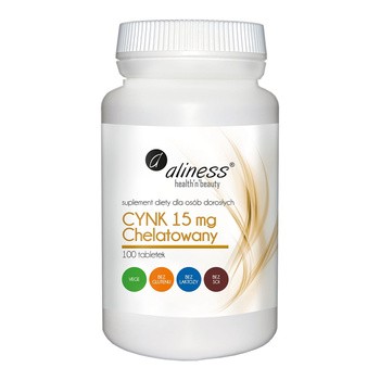 Aliness Cynk Chelatowany 15 mg, tabletki, 100 szt.