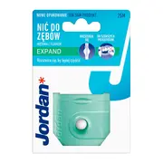 Jordan, Expand, rozszerzająca się nić do zębów, miętowa z fluorem, 25 m