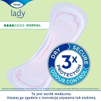 TENA Lady Normal, specjalistyczne podpaski, 12 szt.