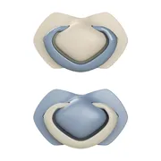 Canpol Babies, smoczek silikonowy, symetryczny, Pure Color, 0-6 m, blue, 2 szt.