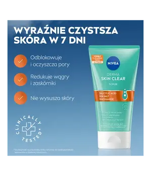 Nivea Derma Skin Clear, peeling przeciw niedoskonałościom, 150 ml