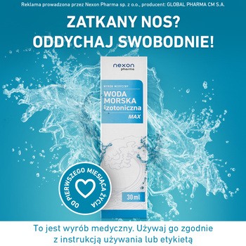 Nexon Pharma, woda morska izotoniczna MAX, spray do nosa, 30 ml