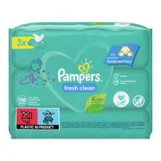 Pampers Fresh Clean, chusteczki nawilżane, 3 x 52 szt. (156 szt.)