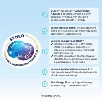 Zestaw 2x Bebilon Prosyneo HA 3, Junior, odżywcza formuła na bazie mleka po 1. roku życia, 400 g