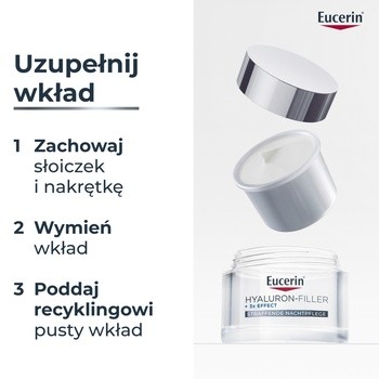 Eucerin Hyaluron Filler, krem na noc przeciwzmarszczkowy, refill, 50 ml