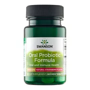 Swanson Probiotyczna formuła jamy ustnej,smak truskawkowy ,tabletki, 30 szt.