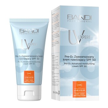Bandi UV Expert, Pre-D3 zaawansowany krem nawilżający, SPF 50, 50 ml