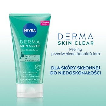 Nivea Derma Skin Clear, peeling przeciw niedoskonałościom, 150 ml