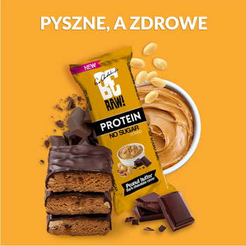 BeRaw! Protein 27%, batonik, masło orzechowe, baton proteinowy, 40 g