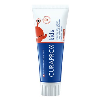 Curaprox Kids, pasta do zębów dla dzieci truskawkowa, bez fluoru, 60 ml