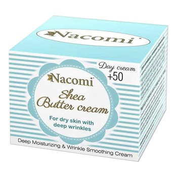 Nacomi, krem shea na dzień, 50+, z kwasem hialuronowym, 50 ml