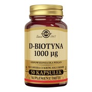 Solgar D-Biotyna 1000 µg, kapsułki, 50 szt.