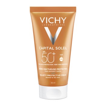 Vichy Capital Soleil, krem aksamitny do twarzy SPF 50+, 50 ml