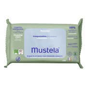 Mustela, kompostowalne chusteczki oczyszczające, 60 szt.