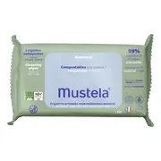 Mustela, kompostowalne chusteczki oczyszczające, 60 szt.